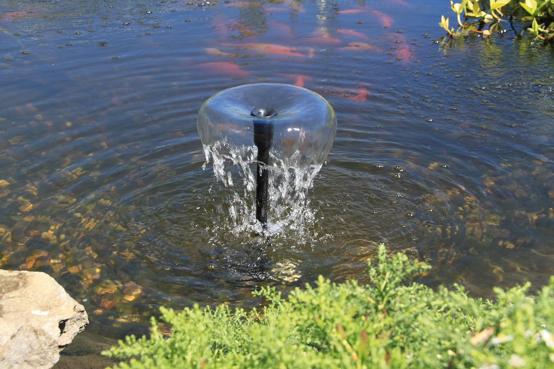 Teichpumpe 12V DC 470 l/h mit Sprinklerset für Gartenteich - Bild 6