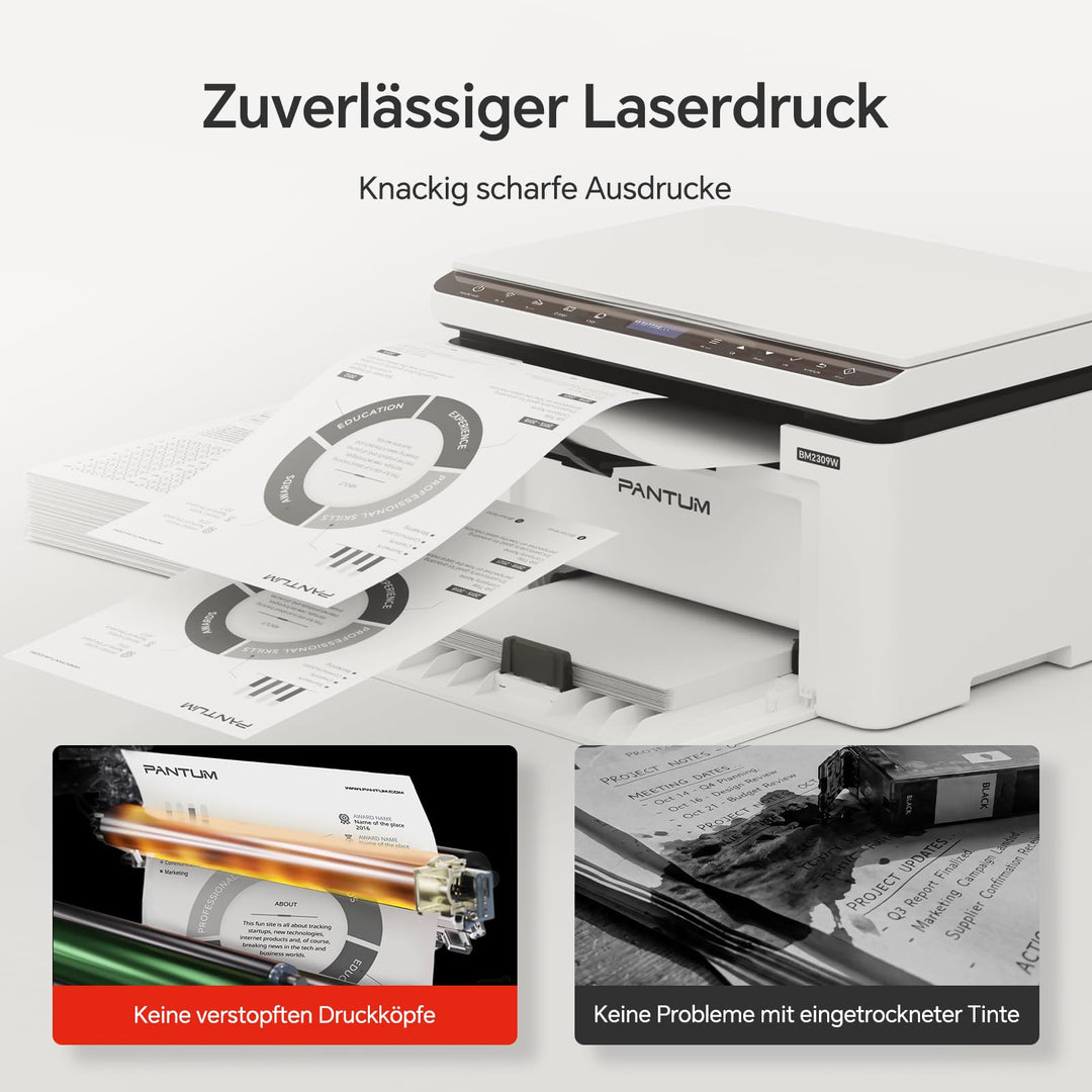 Laserdrucker 3-in-1 WLAN A4 Schwarzweiss 20 S./Min. 1200x600 dpi - Bild 2