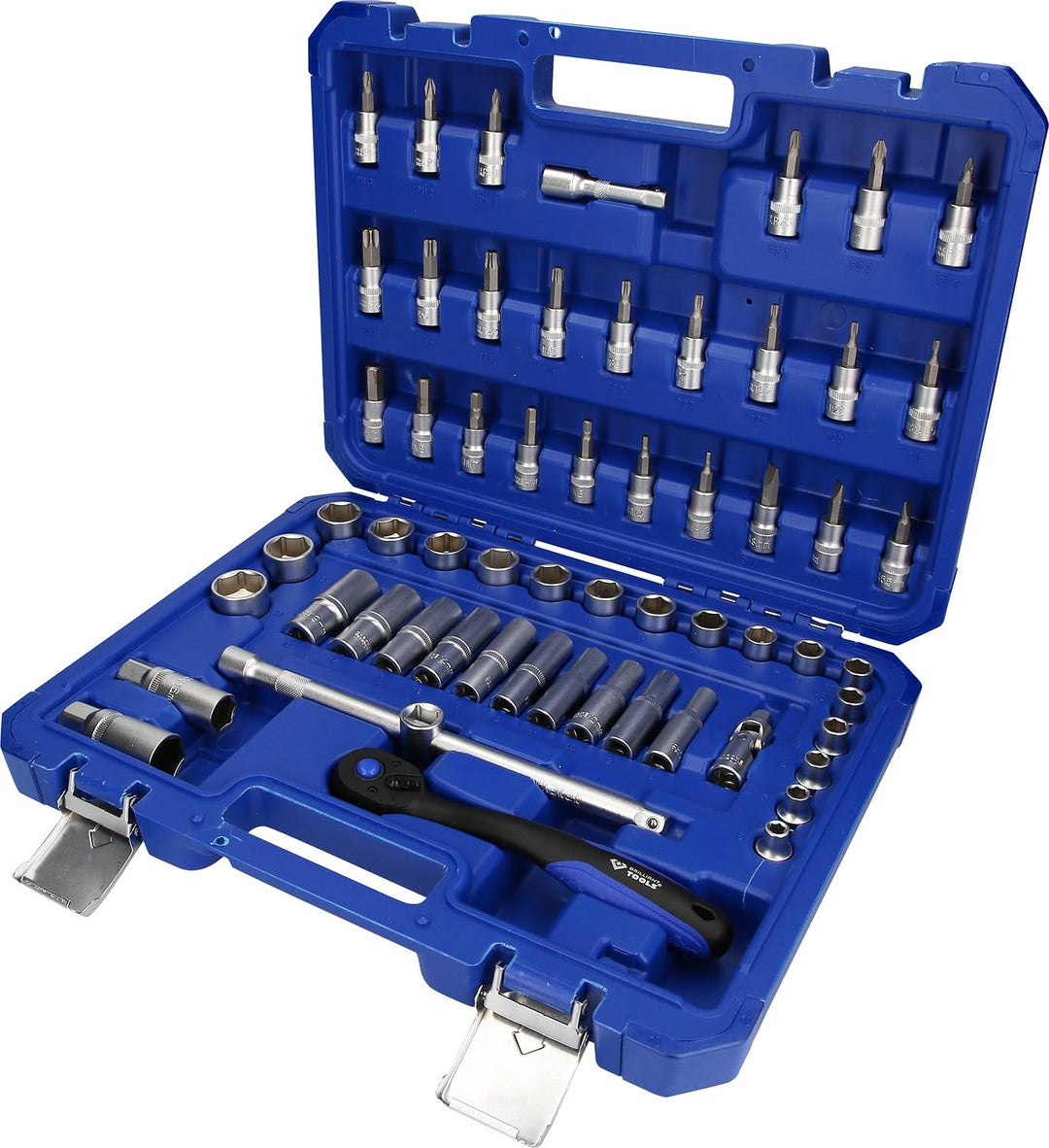 Steckschlüssel-Satz 3/8 Zoll 61-tlg Chrom-Vanadium im Koffer