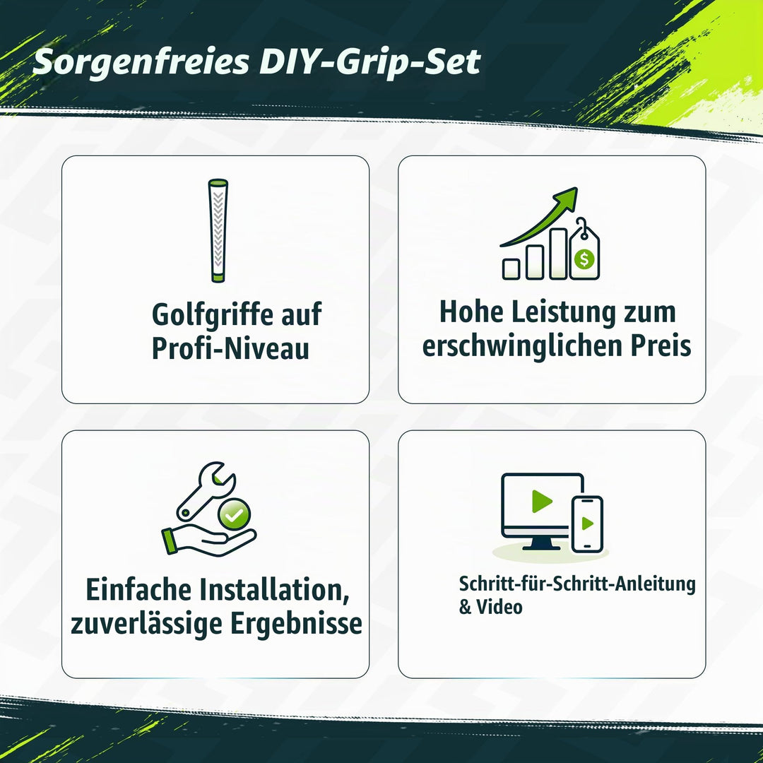 Golfgriffe Gummi 13er-Set mit Regripping-Kit Standard weiss - Bild 4