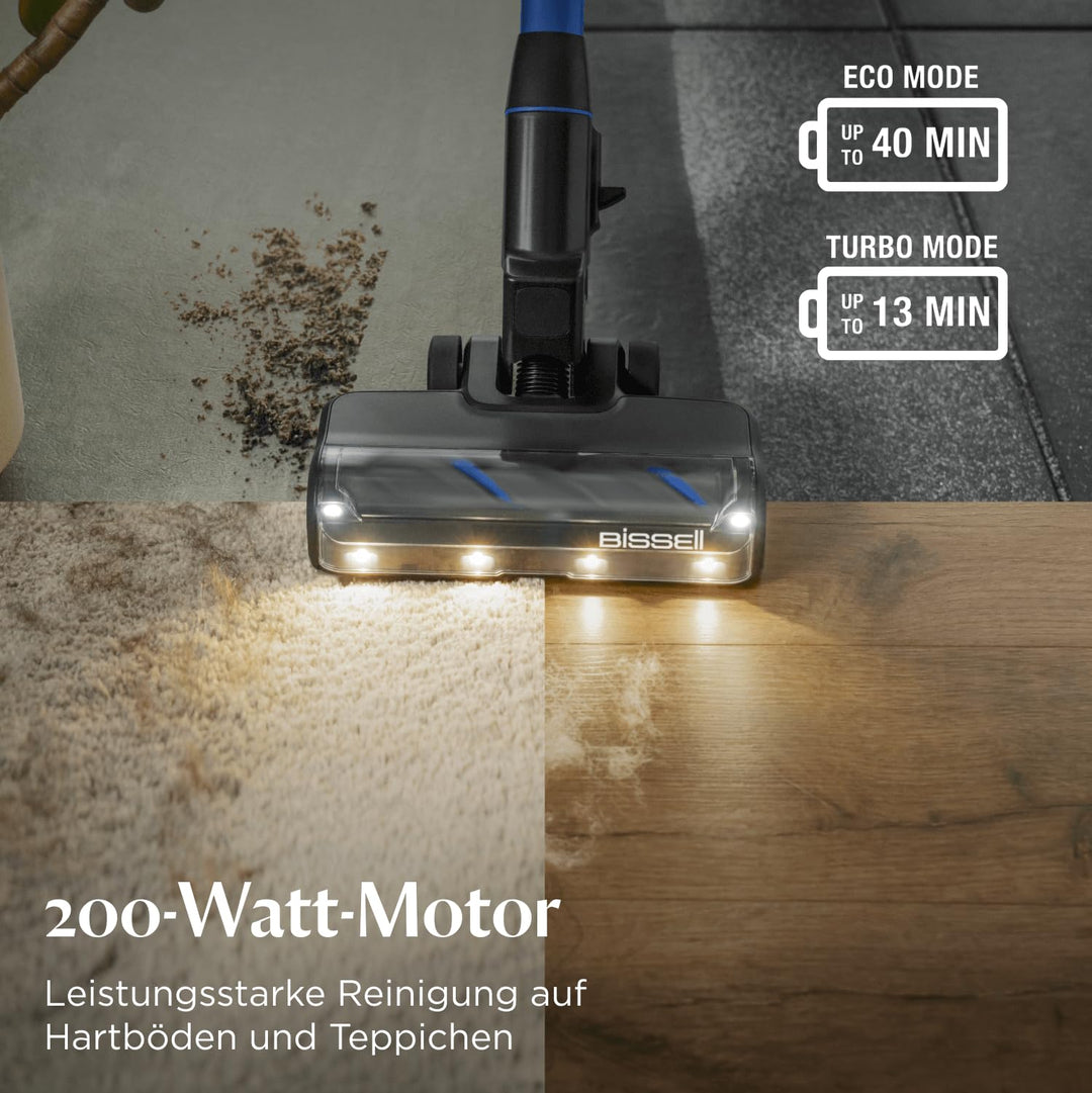 Kabelloser Staubsauger 3-in-1 200W Tierhaare HEPA bis 40 Min - Bild 4