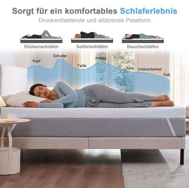 Matratzentopper 180x200 Gelschaum mit Memory-Schicht 7,5 cm - Bild 4