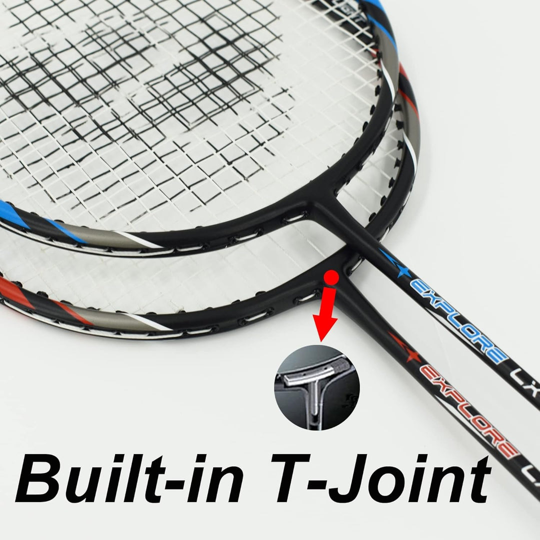Badminton-Set Carbon-Aluminium 2 Schläger mit Tasche für Freizeit - Bild 4