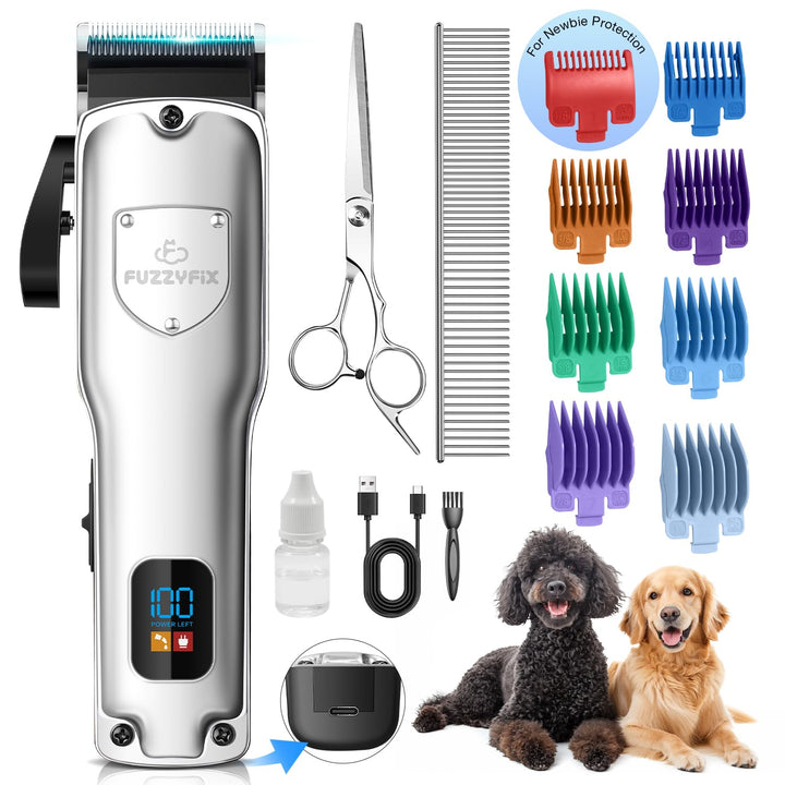 Hundeschermaschine leise 55dB Keramikklinge USB-C für dickes Fell