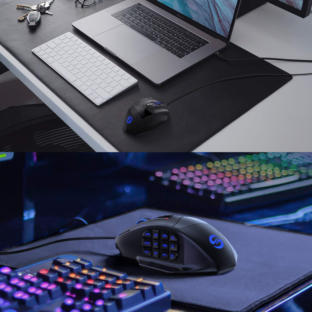 Gaming Maus MMO Laser 16400 DPI 18 Tasten RGB-Beleuchtung - Bild 7