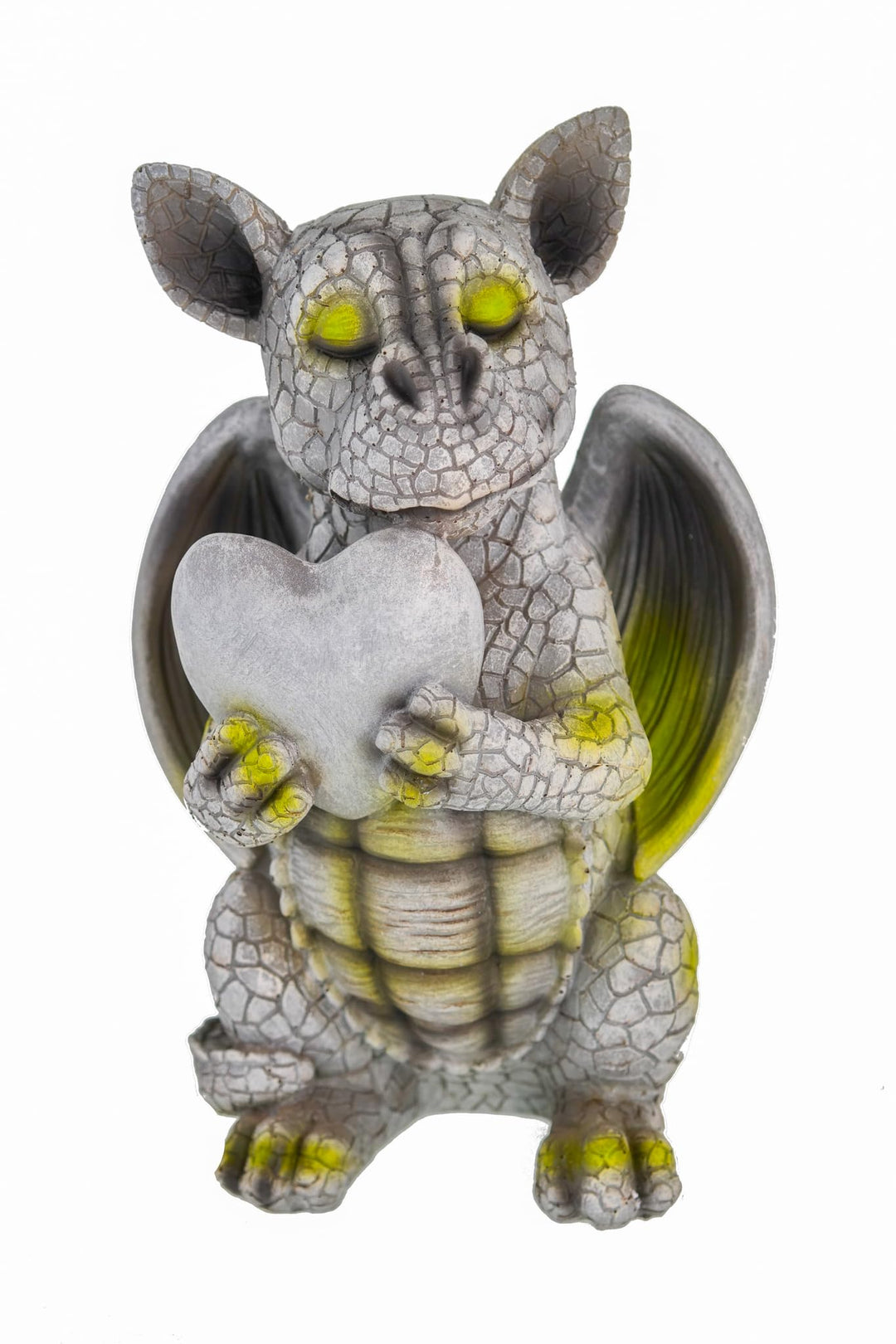 Drachenfigur Garten Polyresin Steineffekt frostbeständig 25 cm