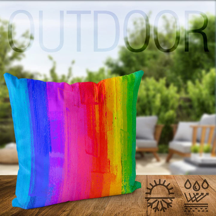 Kissenbezug Regenbogen 50x50 cm Outdoor Oxford wasserabweisend - Bild 4