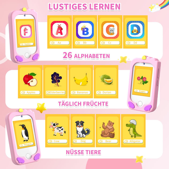 Kinder-Smartphone Lernspielzeug 2,8" Touchscreen Dual-Kamera MP3 - Bild 4