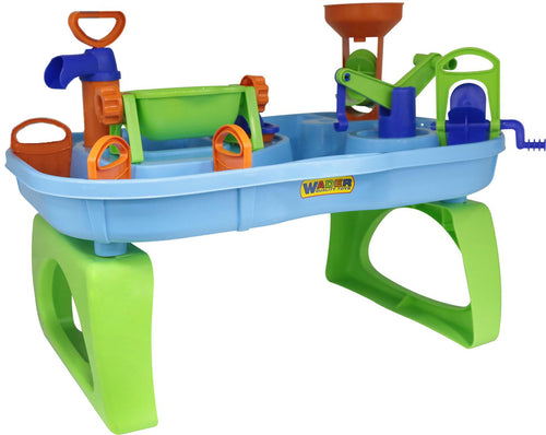 Wasserbahn Kinder mit Pumpe, Boote & Schleusentore – 7-teilig