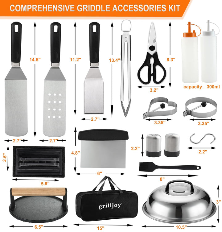 Grillzubehör Set Edelstahl 28-teilig mit Tragetasche für Plancha - Bild 2