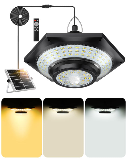 Solar Pendelleuchte 4000lm mit Bewegungsmelder 3 Farbtemperaturen IP65