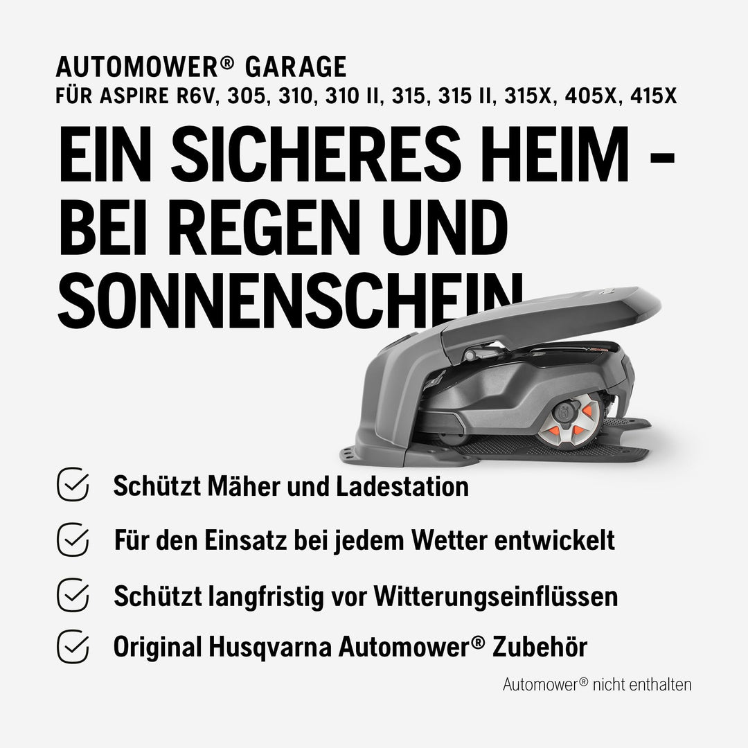 Mähroboter-Garage für Husqvarna Automower 300/400-Serie, klappbares Dach - Bild 3