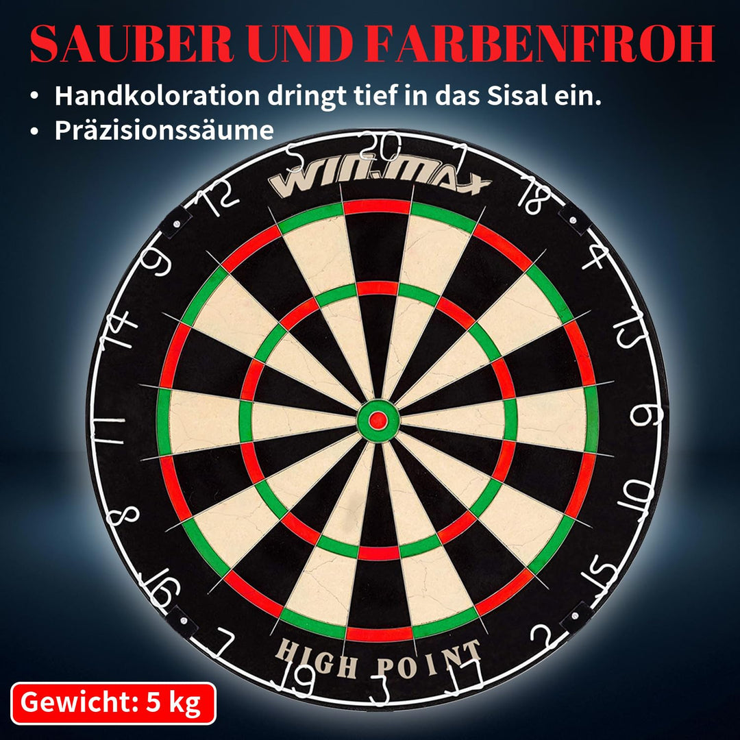 Dartscheibe Sisal Profi-Turniermaß für Steel- und Softdarts - Bild 4