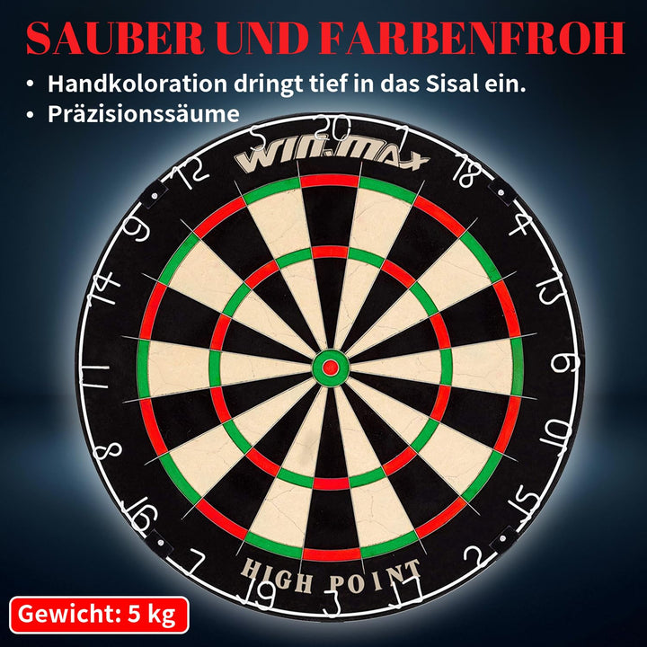 Dartscheibe Sisal Profi-Turniermaß für Steel- und Softdarts - Bild 4