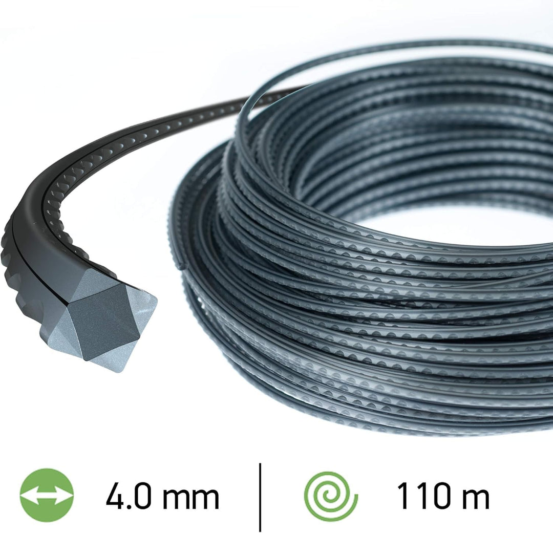 Nylon Mähfaden gezähnt 4 mm x 110 m für Rasentrimmer - Bild 2