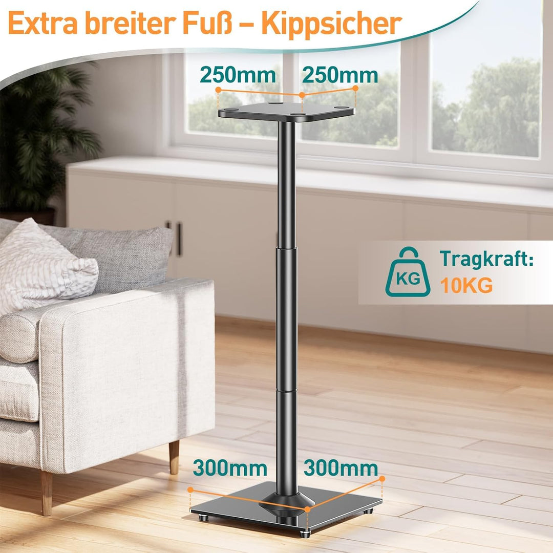 Lautsprecherständer höhenverstellbar 72–95 cm Stahl bis 10 kg - Bild 4