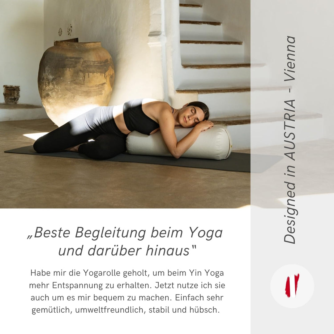 Yogabolster Dinkelspelz 64x24 cm für Yin und Restorative Yoga - Bild 5