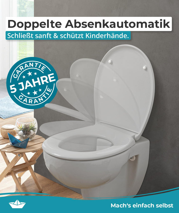 WC Sitz Duroplast oval mit Absenkautomatik Manhattan-Grau 250 kg - Bild 3
