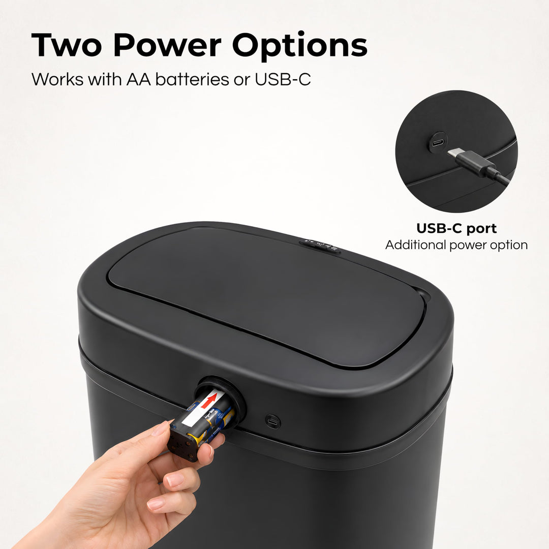 Sensor-Mülleimer Edelstahl 60 Liter Soft-Close Küche Schwarz - Bild 7
