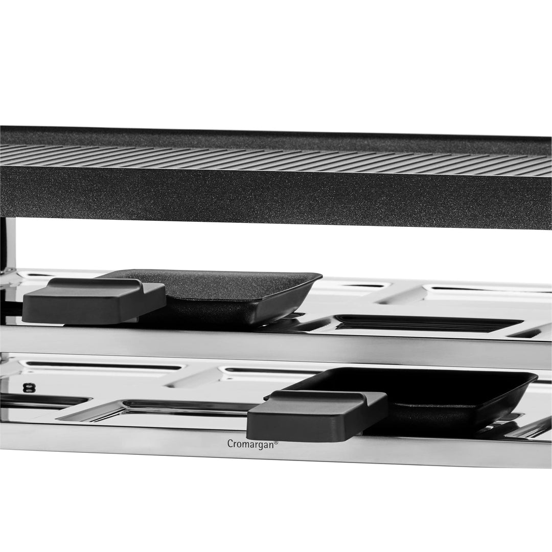 Raclette-Grill 8 Personen Edelstahl 1500W wendbare Grillplatte - Bild 5