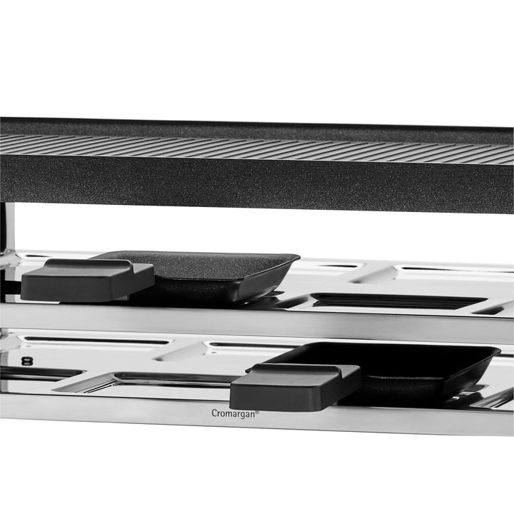 Raclette-Grill 8 Personen Edelstahl 1500W wendbare Grillplatte - Bild 5