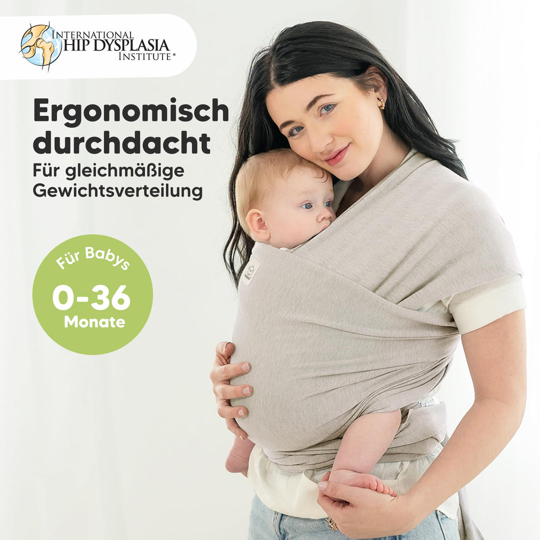 Babytrage-Tuch ab Geburt Elastisch Atmungsaktiv IHDI-zertifiziert - Bild 2