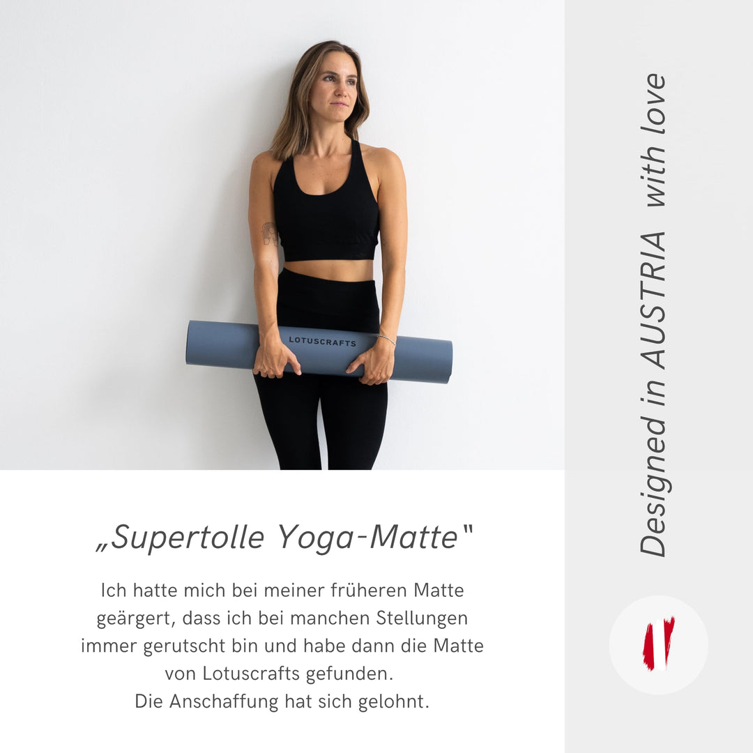 Yogamatte Naturkautschuk rutschfest 183x66cm 5mm für Yoga &amp; Fitness - Bild 6