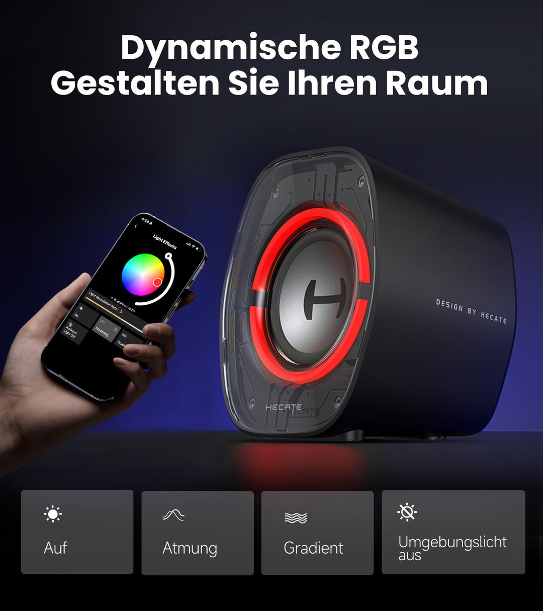 Gaming Lautsprecher RGB 2.0 mit Bluetooth 5.4 und 3 EQ-Modi - Bild 5