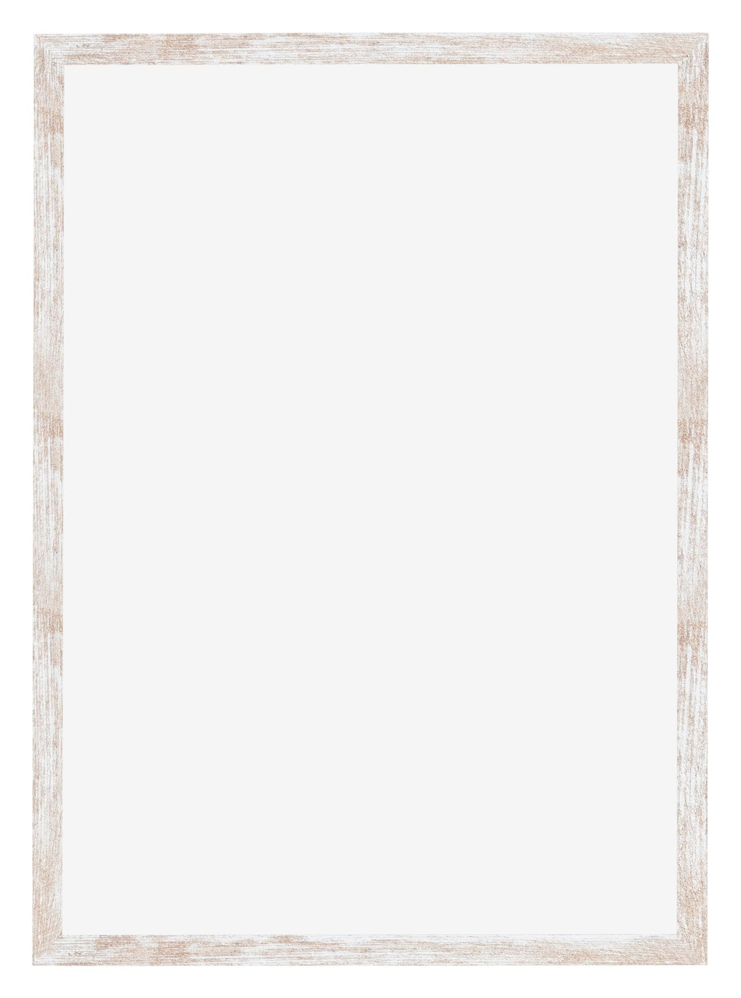 Bilderrahmen 60x84 cm MDF White Wash entspiegeltes Kunstglas - Bild 3