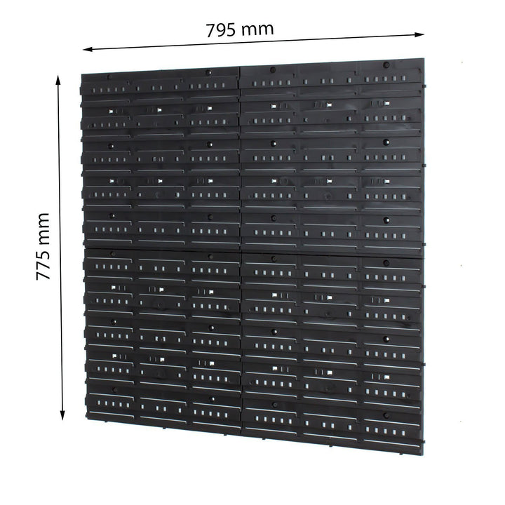 Wandregal-Set mit 90 Stapelboxen Orange POP-Serie Werkstatt - Bild 2