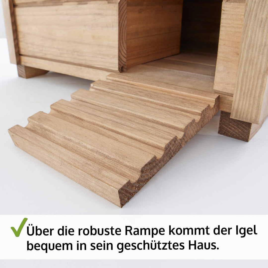Igelhaus Massivholz mit Bitumendach und Labyrintheingang - Bild 8