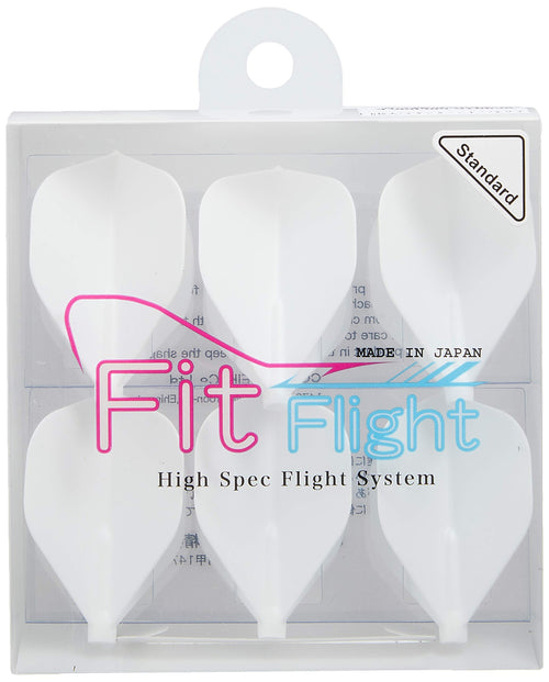 Dart Flights Standard Weiss Fit Flight System 6er-Set