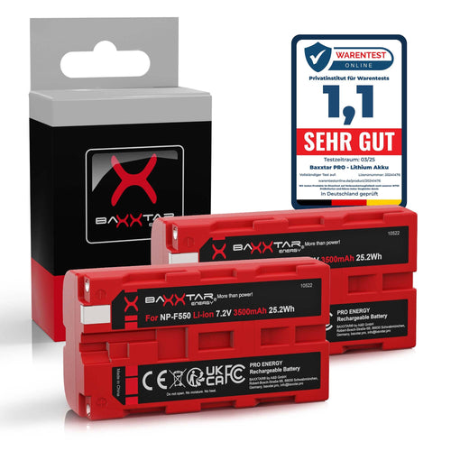 Kamera-Akku NP-F550 / NP-F570 mit LG-Zellen 3500 mAh 2er-Set