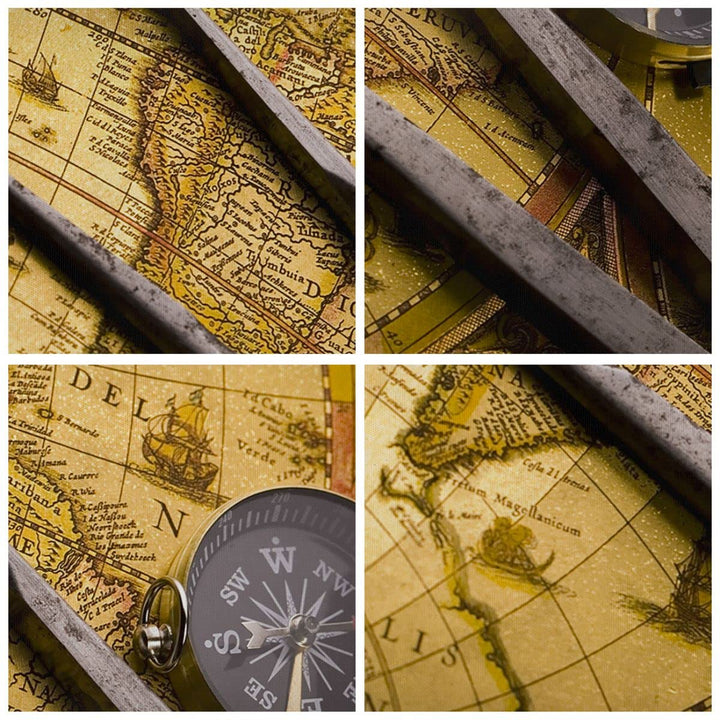 Leinwandbild Weltkarte Vintage 100x40cm aufhängefertig - Bild 5