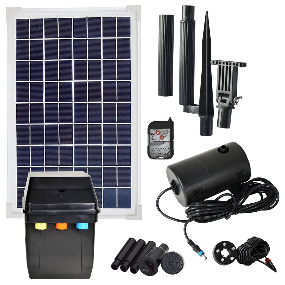 Solar-Teichpumpe mit Akku 8W Brunnen-Set für Teich und Garten