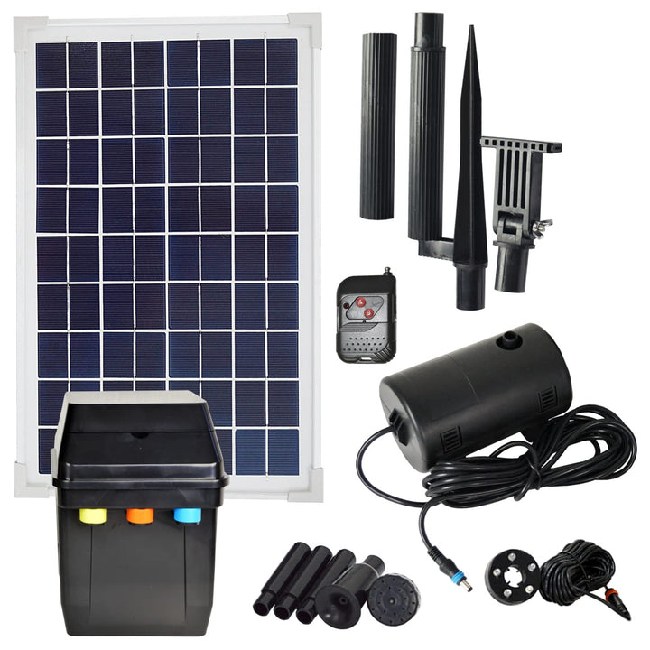 Solar-Teichpumpe mit Akku 8W Brunnen-Set für Teich und Garten