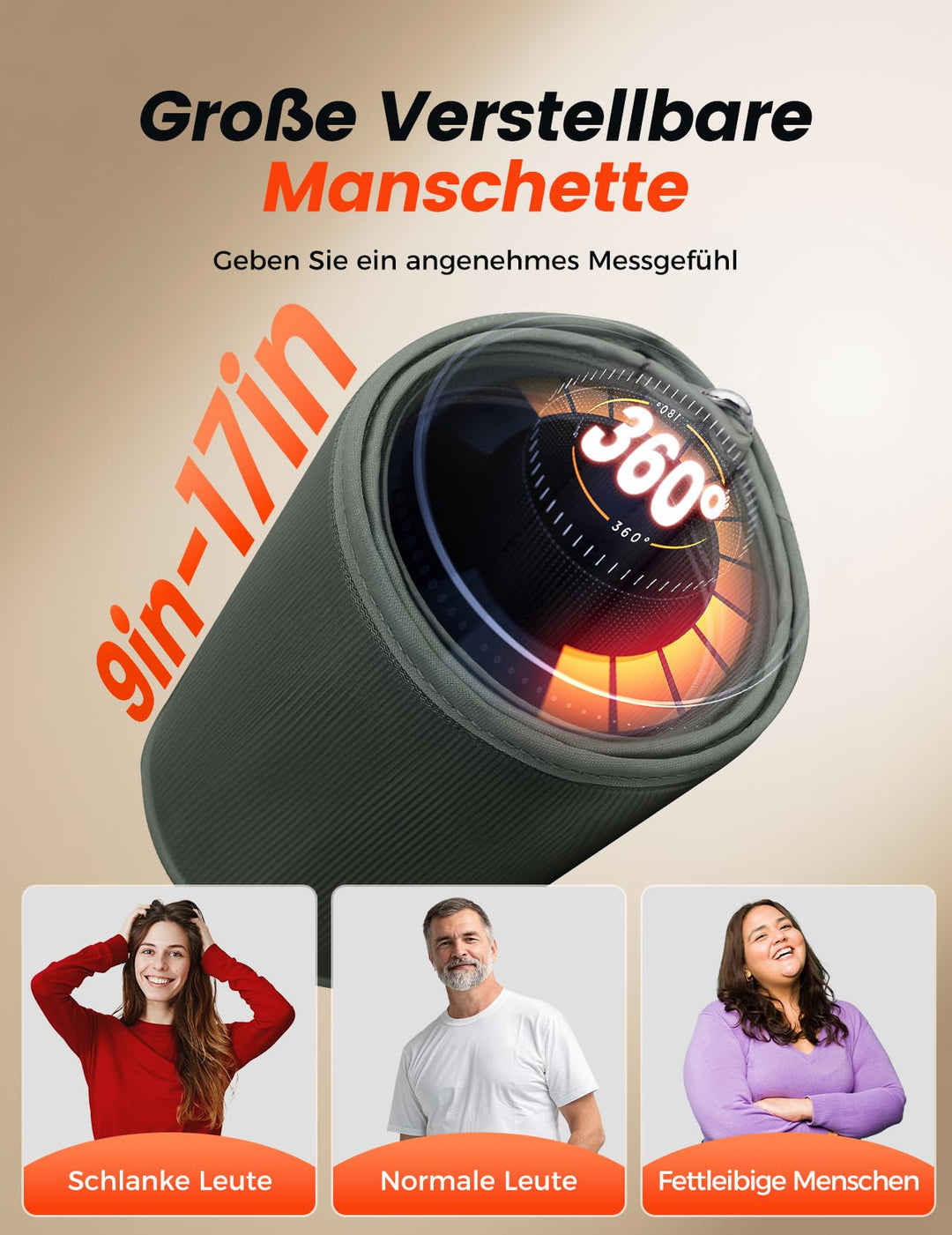 Blutdruckmessgerät Oberarm LED-Display 4 Zoll für 2 Nutzer je 99 Speicher - Bild 6