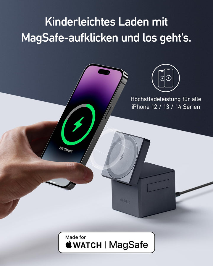 3-in-1 Ladewürfel MagSafe 15W für iPhone, Apple Watch &amp; AirPods - Bild 2