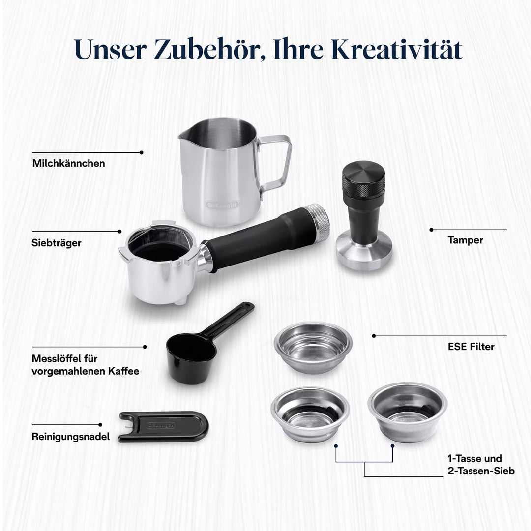 Siebträgermaschine mit Cold Brew Funktion kompakt weiss - Bild 10