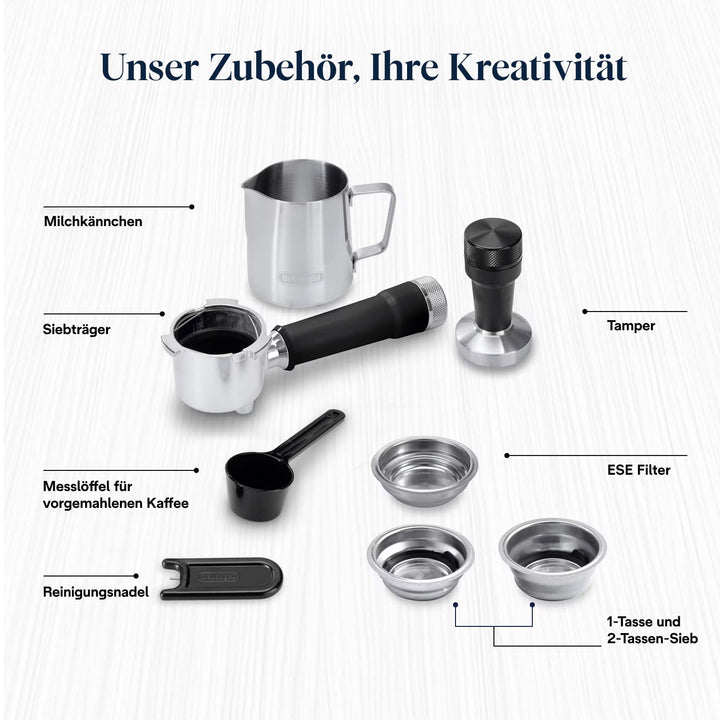 Siebträgermaschine mit Cold Brew Funktion kompakt weiss - Bild 10