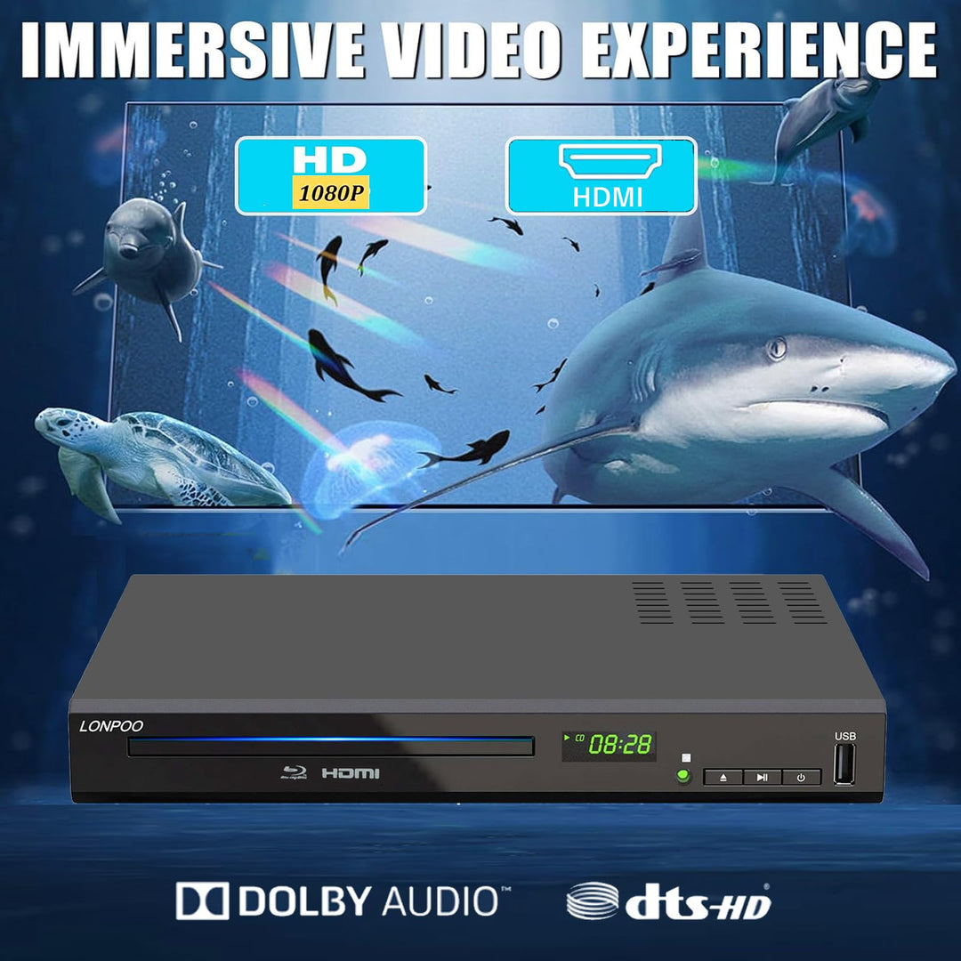 Blu-ray Player 1080p Full-HD mit HDMI, AV, Koaxial, Metallgehäuse - Bild 2