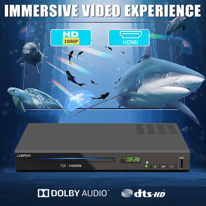 Blu-ray Player 1080p Full-HD mit HDMI, AV, Koaxial, Metallgehäuse - Bild 2