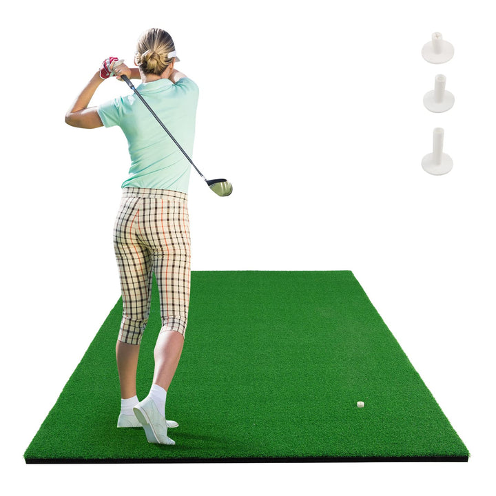 Golf Abschlagmatte 150x100 cm mit 3 Gummi-Tees für Indoor &amp; Outdoor