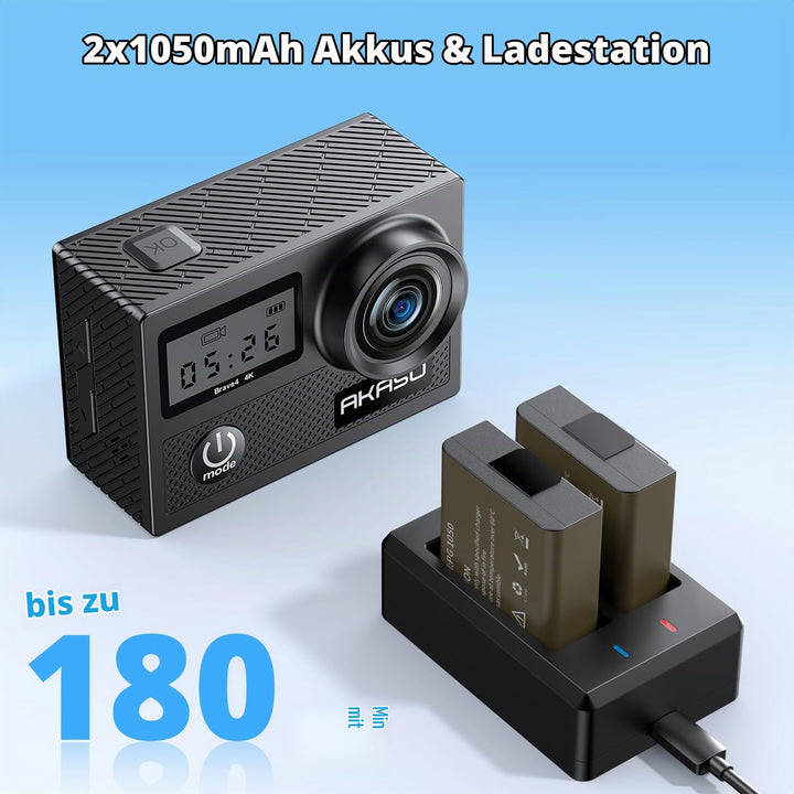 Action Kamera 4K 20MP wasserdicht bis 30m mit Bildstabilisierung - Bild 6