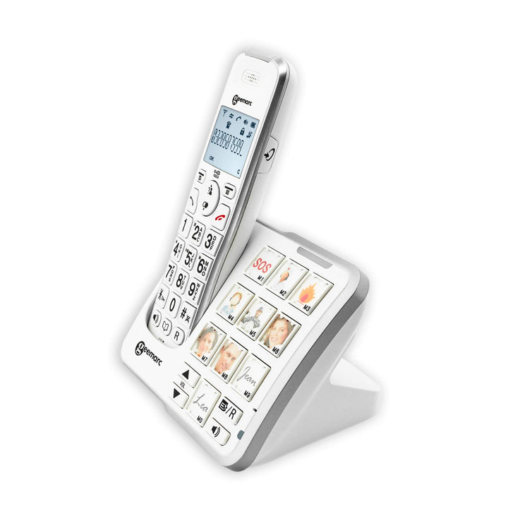 Seniorentelefon schnurlos mit Fototasten Anrufbeantworter 30dB - Bild 6