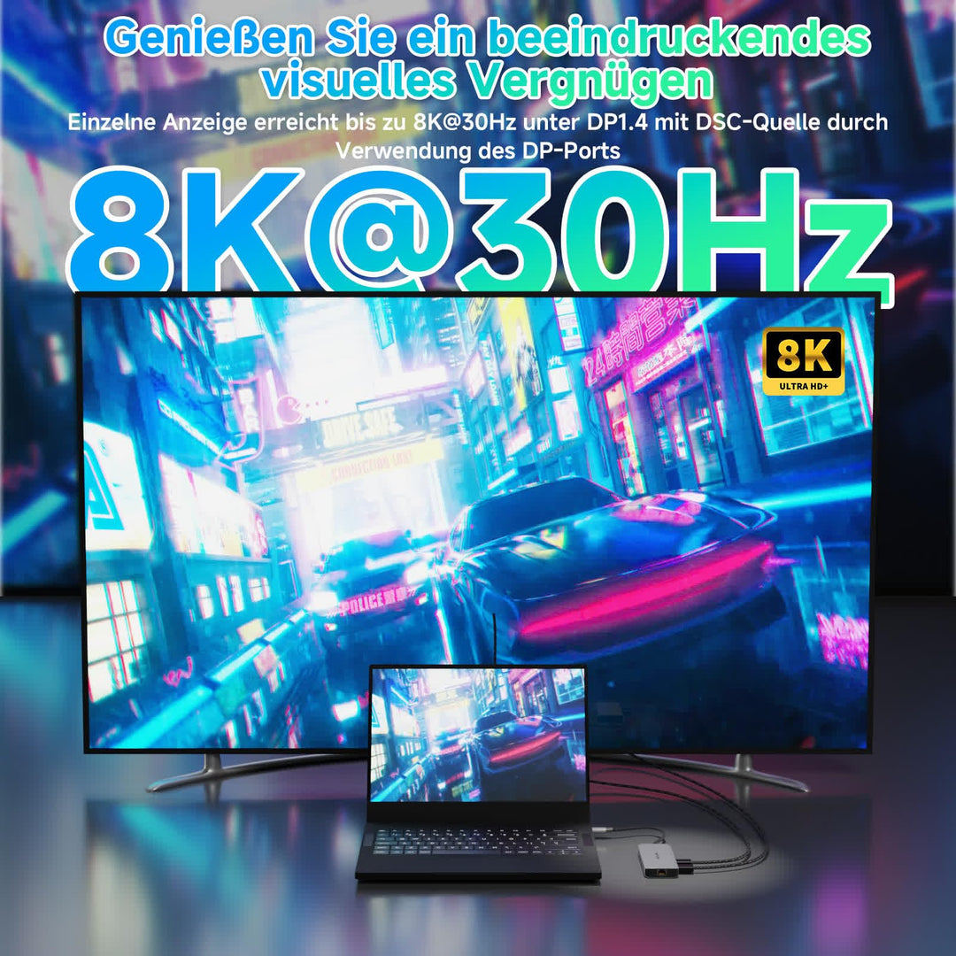 Dockingstation 12-in-1 DisplayPort USB-C 10 Gbit/s 4K144Hz - Bild 4