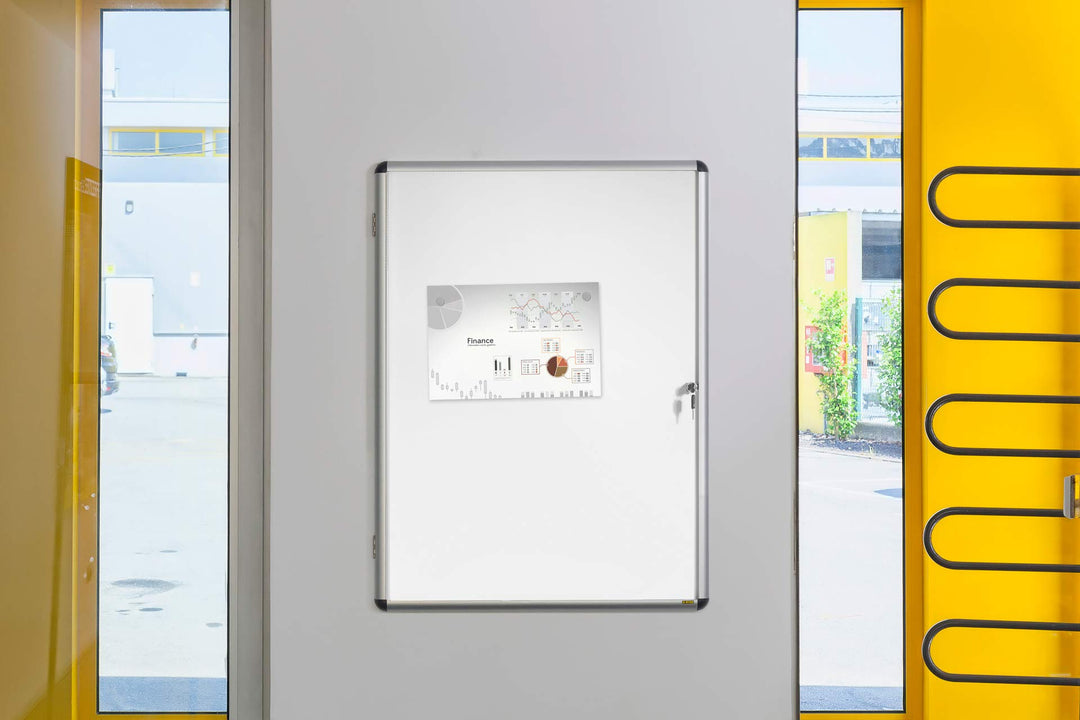 Schaukasten magnetisch abschliessbar Whiteboard 4x DIN A4 Alurahmen - Bild 10