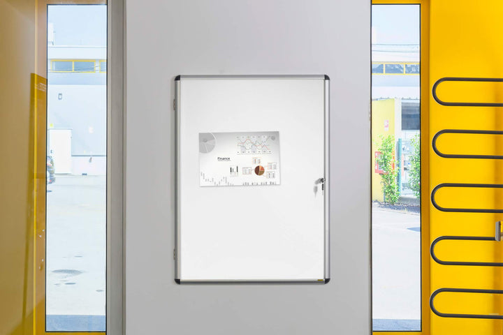 Schaukasten magnetisch abschliessbar Whiteboard 4x DIN A4 Alurahmen - Bild 10