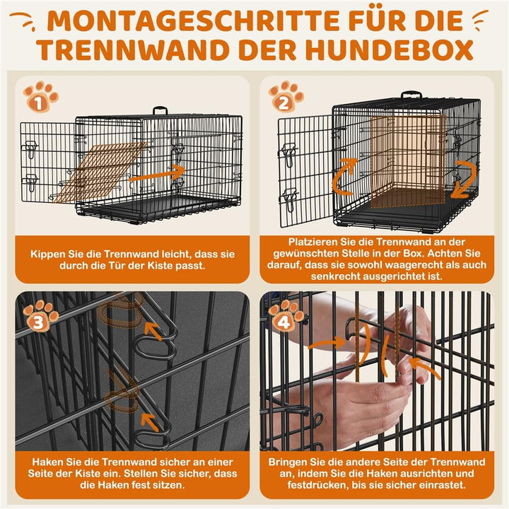 Hundekäfig klappbar Metall XL 107x66x74,5 cm mit 2 Türen - Bild 9