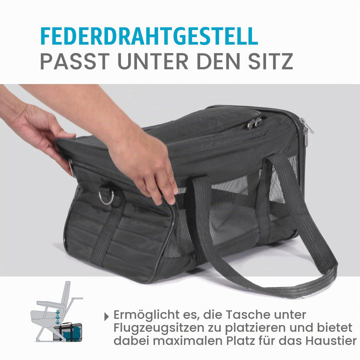 Haustier-Transportbox flugzeugzugelassen Grösse L Anthrazit 10 kg - Bild 7